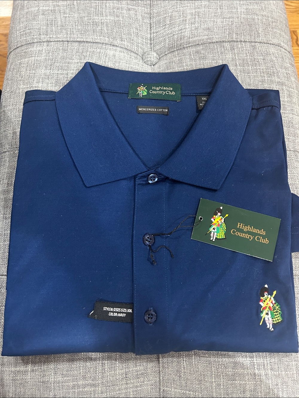 Highlands Country Club Men's Navy Polo Shirt